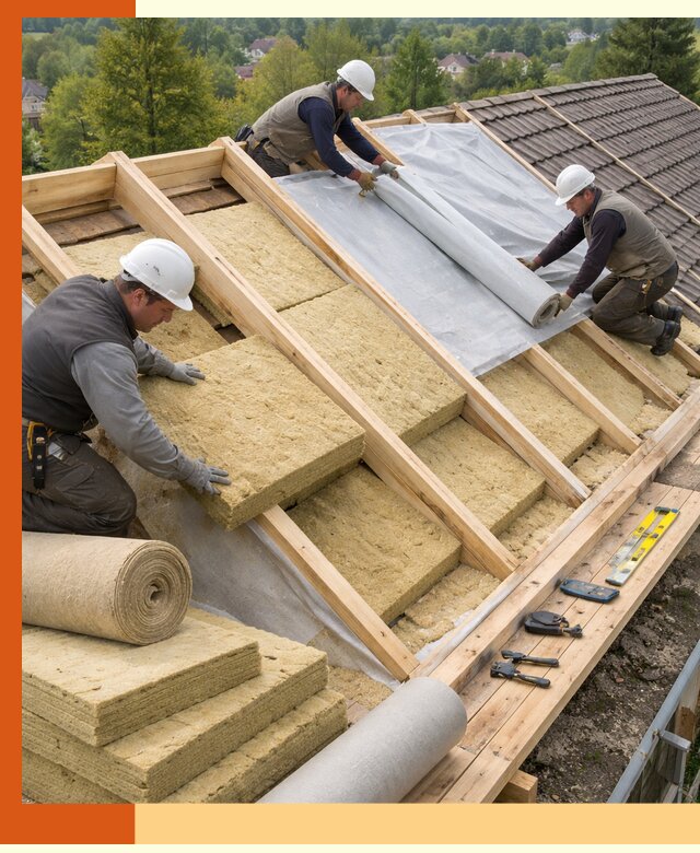 Утепление скатной крыши в Копейске качественно и надёжно
